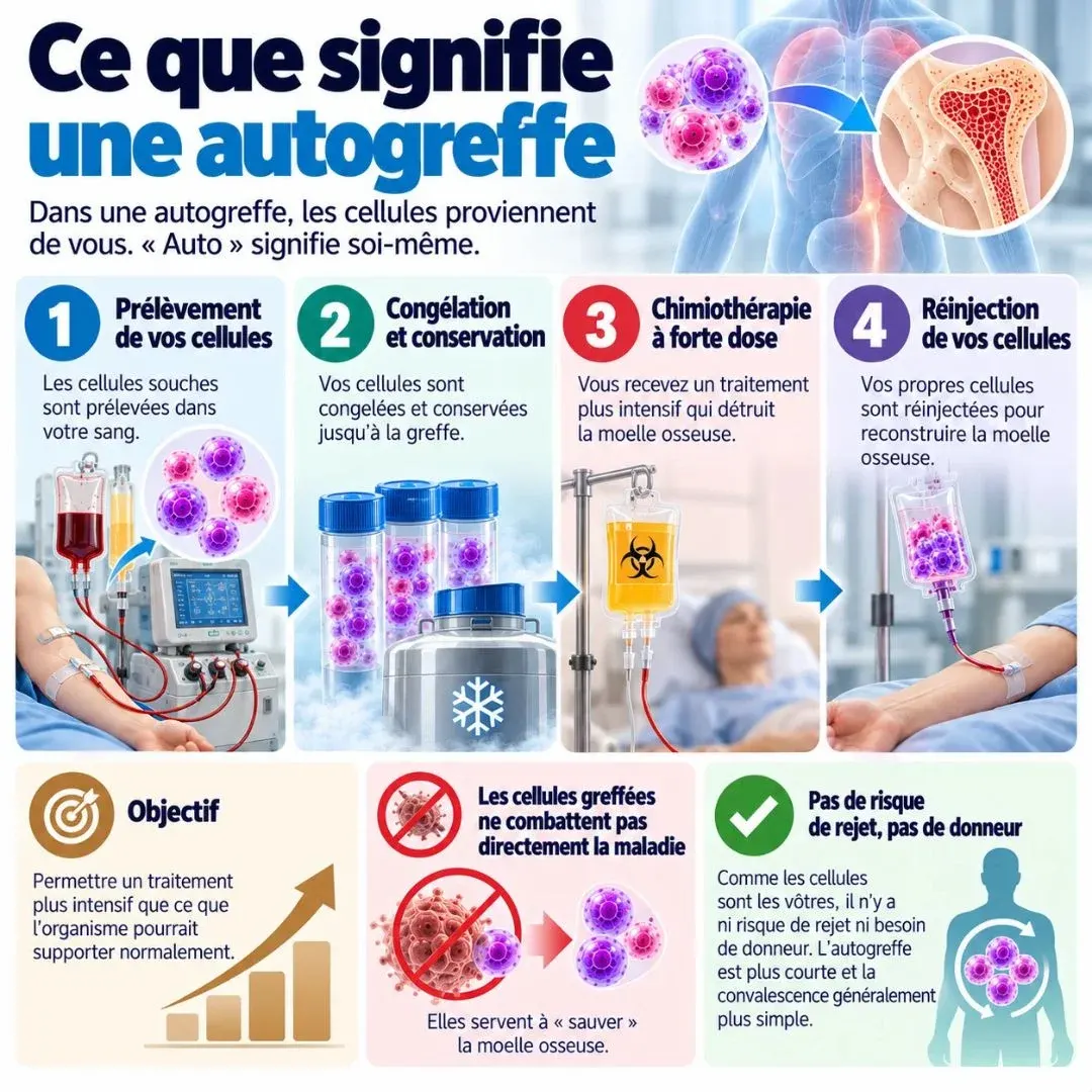 Autogreffe ou allogreffe de cellules souches