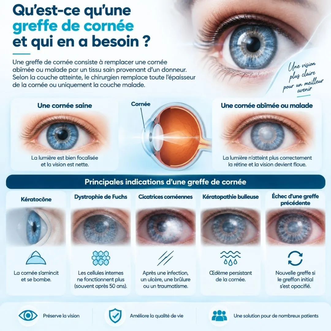 Kératocône et dystrophie de Fuchs