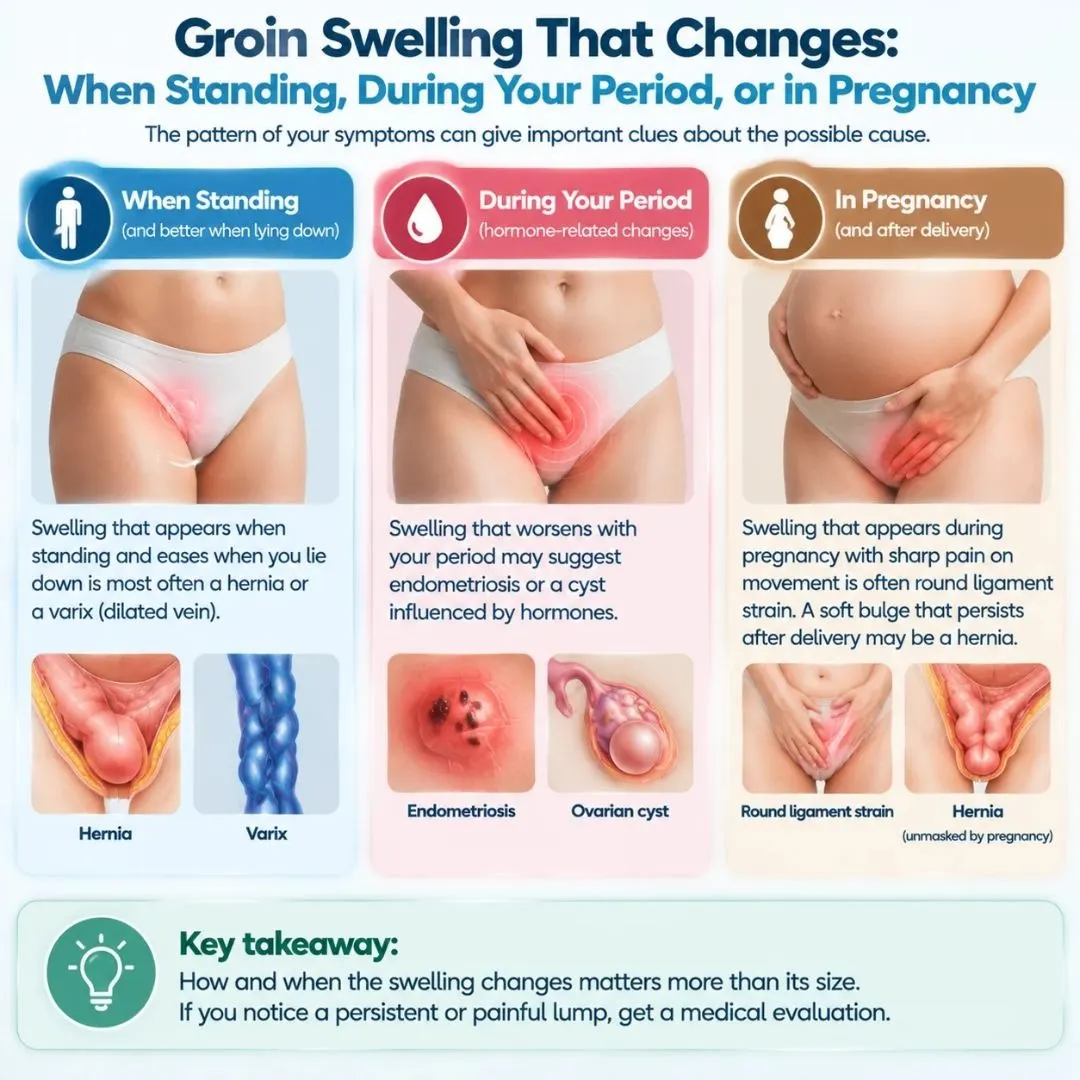 Swollen lymph nodes in groin female