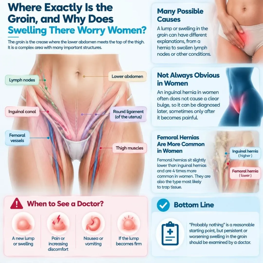 Groin swelling in women