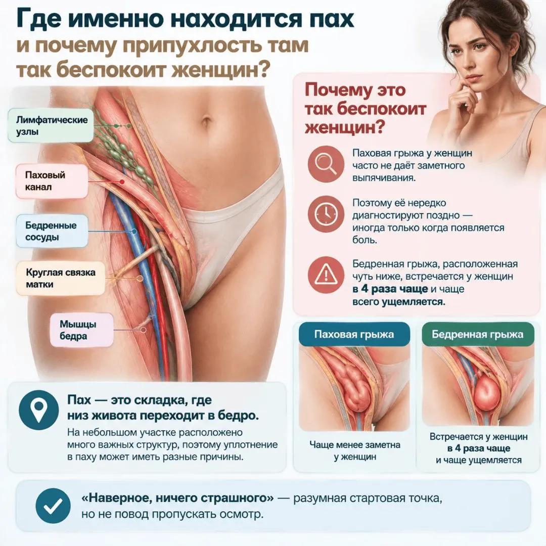 Шишка в паху у женщин