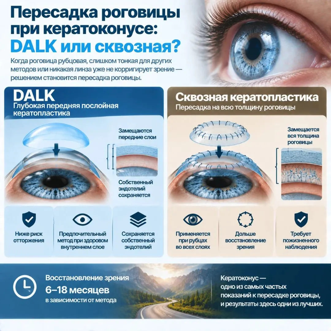 Симптомы кератоконуса