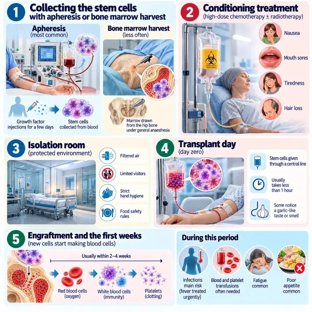 Stem cell collection by apheresis