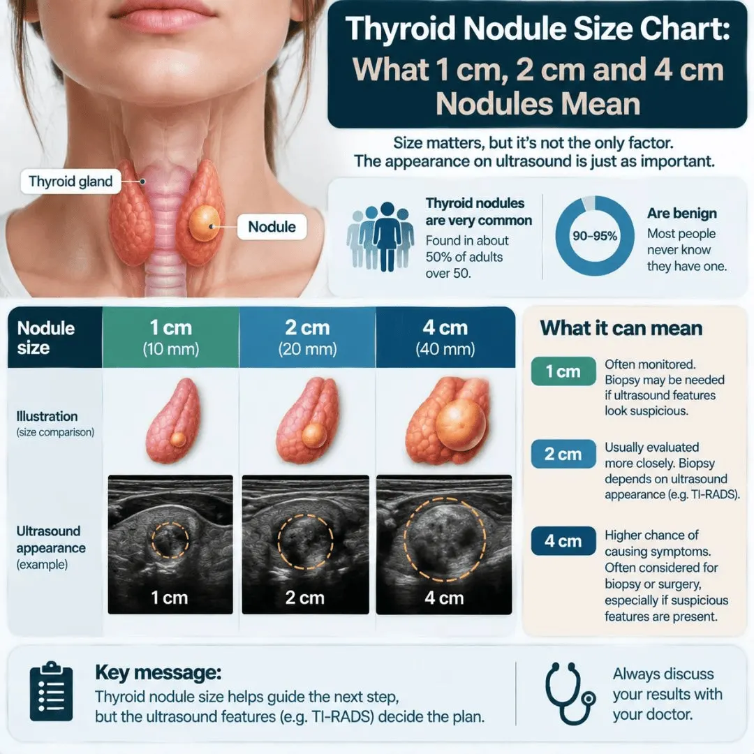 Thyroid nodule size chart